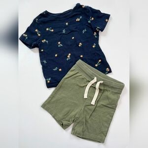 Old Navy Kids Olive Green Shorts Summer Set